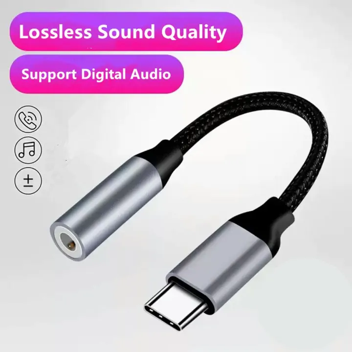 YUNYJIA Lossless Headphone Jack Type C to 3.5mm DAC Adapter Aux