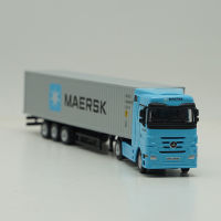 Diecast 187 Scale Truck Transport Logistics Vehicle Container Alloy Car Model Scene Static Ornaments Collectibles Gift Toys Car