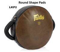 Fairtex Leg kick Pads Brown Donut round  Shape pads   LKP2  for Training Muay Thai MMA K1 เป้ามือแฟร์เเท็กซ์ แบบกลม สีน้ำตาล สำหรับเทรนเนอร์ ในการฝึกซ้อมนักมวย