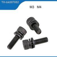 ﹊⊙✹  High Quality M3  M4  80PCS 12.9 Grade High Strength Blackening Combined Hexagon Triple Bolt Cup Head Screw