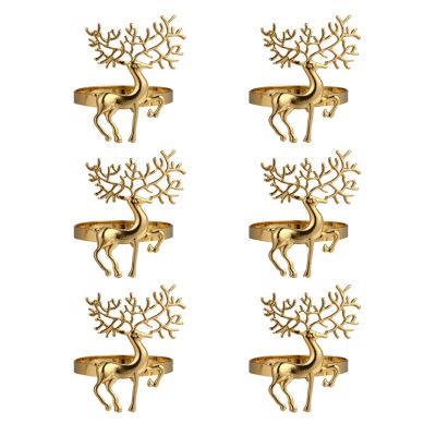 Christmas Decorations Napkin Ring Durable Delicate Deer Napkin Ring Holder for Restaurant Christmas Party Dinner