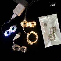 (พร้อมส่ง)ไฟประดับUSB connector String Fairy Lights 2M 20 Led Garland Copper Wedding Deco