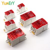 ✥∋ UKK Junction Box 690V DIN Rail Terminal Block Split One In Many Out Distribution Box High Current Electrical Wire Connector