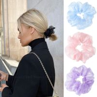 【CW】 Women  39;s Color Scrunchie Elastic Headband Korean Ponytail Hairband Trend Accessories Hair Ties Headwear