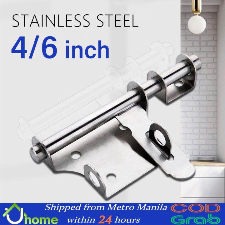 【SOYACAR】4in Slide Bolt Gate Latch Heavy Duty Padlock Barrel Bolt Gate