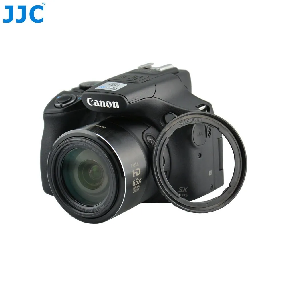100％の保証 JJC 可逆式レンズフードと67mmフィルターアタブターリンク キット Canon Powershot SX70 HS G3 X  SX60
