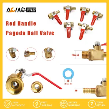 MINI brass ball valve red handle shut-off valve ball valves for water fuel