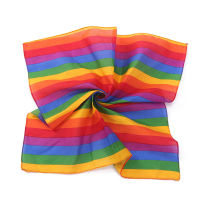 55x55CM Tie Scarf Headband Neck Unisex Wristband Pocket Bandana Festival Colorful Stripes