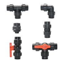 20/25/32/40/50mm PVC PE Tube Connector Tap Water Splitter Plastic Ball Valve Joint Garden Agriculture Water Pipe Fittings