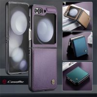 เคสโทรศัพท์หนังลายลิ้นจี่สำหรับ Samsung Z Flip5ปลอกสำหรับ Samsung Galaxy Z Flip 5 ZFlip5 Flip5 5G Flip Protection ฝาครอบด้านหลังเคสกันกระแทก