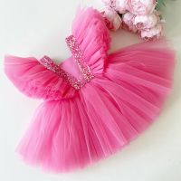 ZZOOI Dress For Girls Princess Party Tutu Sequin Bowknot Clothes Kids Elegant Wedding Birthday Prom Gown Children Christmas Costume