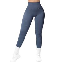 【YF】 Women Yoga Leggings Ribbed Pants Knit High Waist Exercise Jogging Sexy Push Up Butt Workout Running Tights