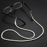 Imitation pearls fashion glasses chain Wearing Neck Holding sunglasses cord Drawstring Cord Reading Glasses Holder Accessories Eyewear case