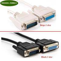 DB15 male to female parallel extension cable 15pin 2 rows pinout black beige color optional 1.5m Wires  Leads Adapters