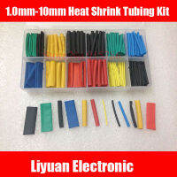 High quality 10 Sizes Heat Shrink Tubing Kit FIVE Colors 1.0mm-10mm 280PCS in box Cable Management