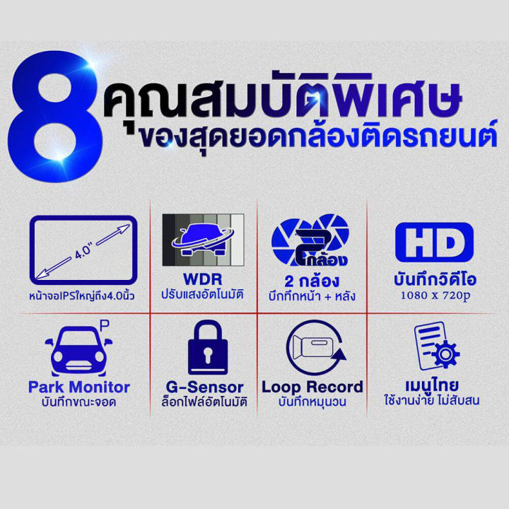 กลางคืนชัดสุดๆกล้องติดรถยนต์-4-0-นิ้ว-สัมผัสได้เร็วขึ้น-full-hd-1080p-เลนส์มุมกว้าง170-ตรวจจับการเคลื่อนไหว-วีดีโอรีไซเคิล-ดูแลคุณ-24ชม