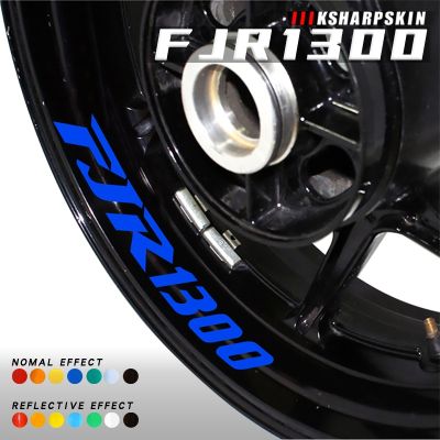 Motorcycle inner rim logo reflective stickers wheel color waterproof decals night warning film for YAMAHA FJR1300 fjr1300