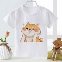 Kawaii Cartoon Toddler Girl T Shirt 2-12 Years Cute Animal Dog Print Kids Clothes Aesthetic Summer Baby Tops Children T-shirt