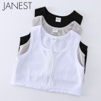 3 X Janest เสื้อฤดูร้อนยืดหยุ่น Camisoles คอร์เซ็ตแบบสั้นระบายอากาศตาข่ายซิปนักเรียนด้านหน้าแบนตาข่าย Tomboy Binder ตาข่ายเสื้อรัดรูป3ชิ้นชุด (สีดำสีขาวสีเทา)