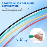 6PCS Magnetic Test Leads Silicone Soft Flexible Jumper Test Wires 30V AC5A 3.3FT Magnetic Test Leads