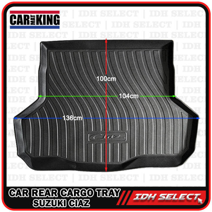 CARMATKING Suzuki Ciaz Trunk Tray Mat 2016 2022 Car Cargo Rear
