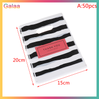 Galaa ถุงบรรจุภัณฑ์ลายทางสีดำและสีขาวดีไซน์ใหม่50ชิ้นสำหรับเป็นของขวัญถุงเล็ก