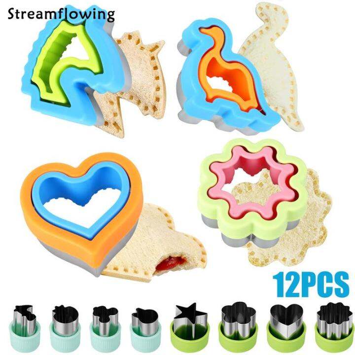 Kids Sandwich Cutters Set - Cookie, Vegetable, Fruits Shapes Food Mold