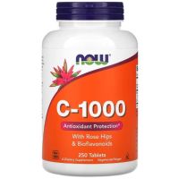 NOW Foods, C-1000, With Rose Hips and Bioflavonoids, 250 Tablets