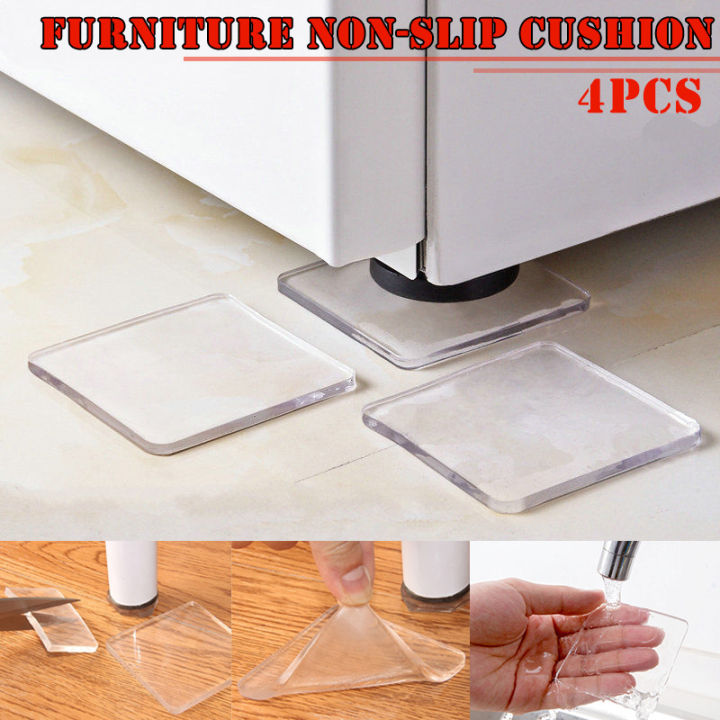 4 Pcs Kitchen Sticker Clear Sticky Washing Machine Refrigerator Chair Furnitures Cushion Shock Proof Anti Slip Pad rubber feet