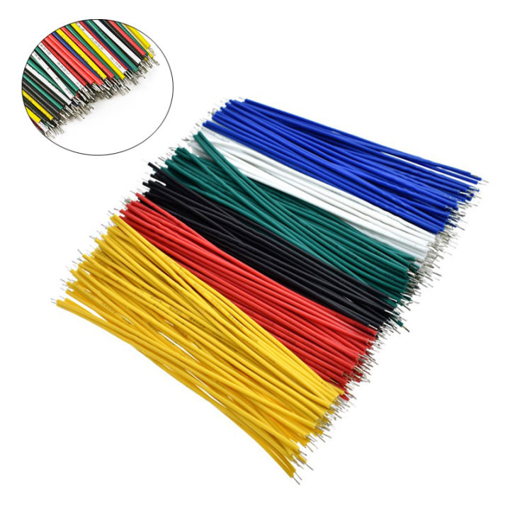 100PCS/LOT Tin-Plated Breadboard PCB Solder Cable 24AWG 8cm Fly