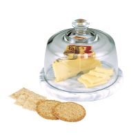 NORPRO 348 GLASS CHEESE DOME W/MARBLE BASE