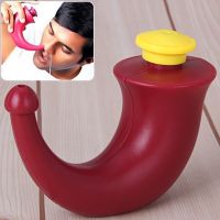 1ชิ้น Neti Pot จมูกทำความสะอาดรดน้ำจมูกไซนัสทำความสะอาดโยคะทำความสะอาดสุทธิชุดสายชำระทำความสะอาดเครื่องล้างดูแล