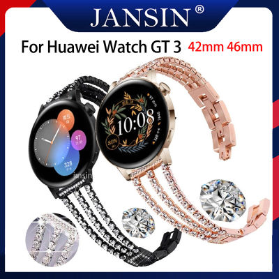 สาย สำหรับ huawei watch GT 3 SE สายโลหะ Bling Rhinestone Bracelet สายนาฬิกา Huawei Watch GT 3 42mm 46mm อุปกรณ์เสริมสมาร์ทวอทช์