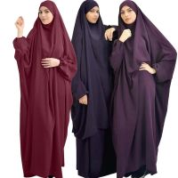 Ramadan Muslim Modest Dress for Women Eid Abaya Women Prayer Garment Islam Femme Dubai Clothes Jilbab Khimar Formal Dresses