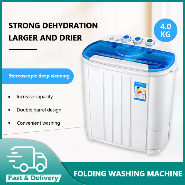 Hamle Double Barrel Washing Machine Automatic Washing Machine Portable