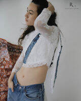 Rotsaniyom FACE White Lace Long Sleeves Top / เสื้อลูกไม้แขนยาว