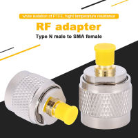 2 pcs ทองแดงชุบทองประเภท N ชายไป SMA Adapter หญิง RF Connector Coaxial Adapter Test Converter