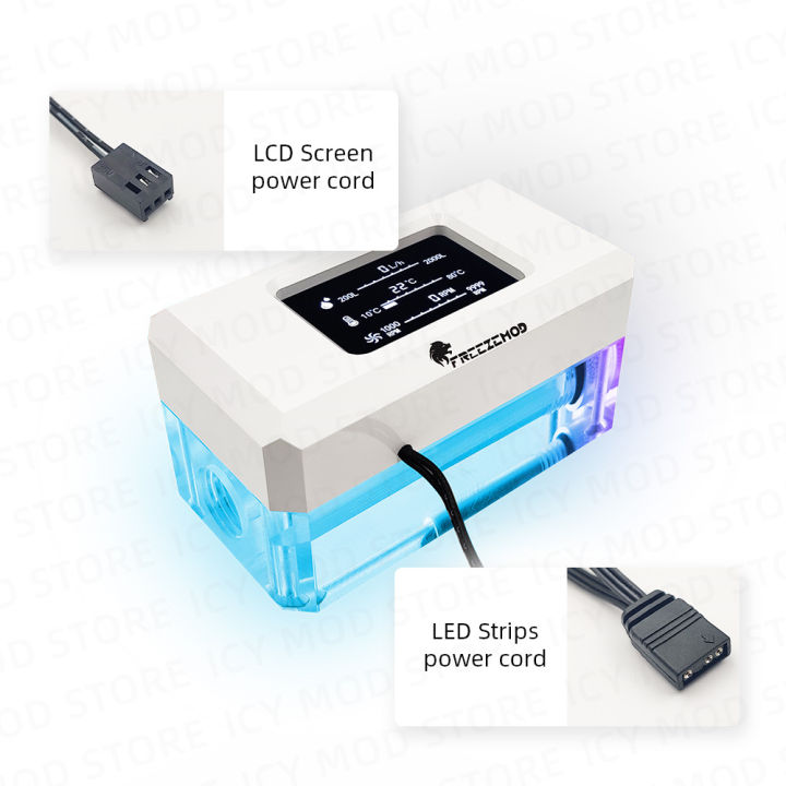 freezemod-lcd-flowmeter-liquid-cooling-เครื่องวัดอุณหภูมิน้ำหลายฟังก์ชั่น-aio-อุณหภูมิไฟฟ้า3in1พัดลม-rpw-speed-monitor