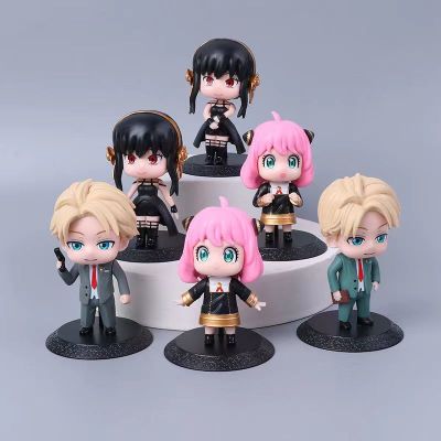 6Pcs Anime Figure SPY FAMILY Anya Forger Action Figure Yor Forger Figurine Loid Forger Figures Collection ของเล่น10ซม.