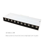 Indoor Accent Lighting for Home Store Show Room 10W 20W Linear LED Track Lamp Adjustable Spotlight 15 30 45 Beam Angle 90Ra