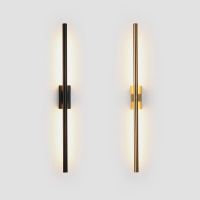 Modern Simple Long Metal LED Wall Lamp Decor For Home Living Room Wall Light LED Bedside Foyer Corridor Black Gold LED Sconce