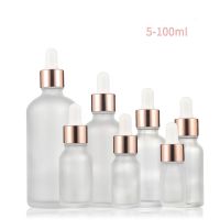 HOT JKCXLLAQESS 531[HOT SHEJIQWQESS 531] 5Ml 10Ml 15Ml 20Ml 30Ml 50Ml 100Ml Frost Glass Dropper Bottle Empty Cosmetic Packaging Container Vials Essential Oil Bottles