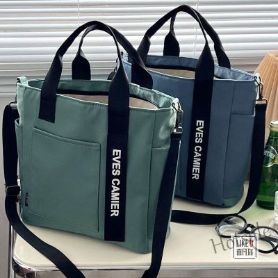 【hot sale】♣ C16 Japanese waterproof canvas bag women school Handbag large capacity tote bag preppy style canvas messenger bag