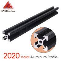 【No-profit】 Mongo MALL 1PC สีดำ2020 V-Slot มาตรฐานยุโรป Anodized Aluminium Profile Extrusion Linear สำหรับ CNC 3D Printer