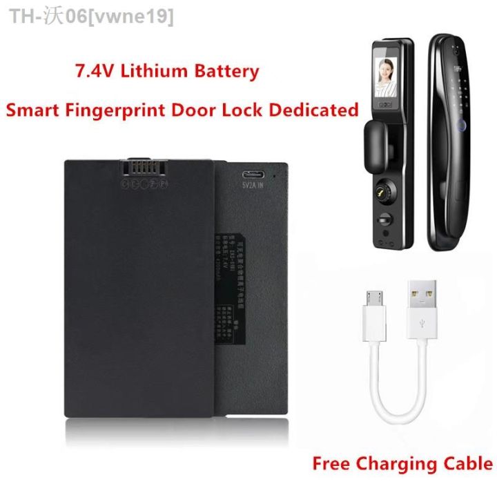 7-4v-polymer-lithium-smart-door-lock-battery-5000mah-for-xiaomi-bosch-haier-smart-fingerprint-door-lock-send-charging-cable-hot-sell-vwne19