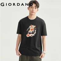 GIORDANO Men Mai Qing Xuan Series T-Shirts Summer Relaxed Tee Short Sleeve Crewneck Print Fashion Casual Cotton Tshirts 91093036