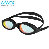 LANE4 Swimming Goggles  Mirrored Coated  Curved Lenses Anti-Fog  Triathlon  Open Water For Adults #943 Eyewear Goggles