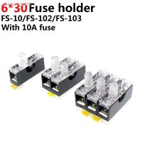 ✐❀☂ 2pcs FS-101 FS-102 FS-103 Din Rail Mount Single Pole 6X30mm Fuse Holder Glass fuse 6x30 tube fuse casing FS101