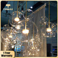 [รับประกัน1ปี] TOMAX Nordic Mickey Creative LED จี้สำหรับห้องนั่งเล่นห้องรับประทานอาหารห้องนอน Postmodern ร้านอาหารบาร์ Magic ถั่วโมเลกุล Bubble Ball โคมระย้าแก้ว