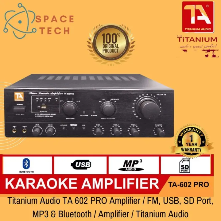 Titanium Audio TA 602 PRO Amplifier / FM, USB, SD Port, MP3 & Bluetooth ...